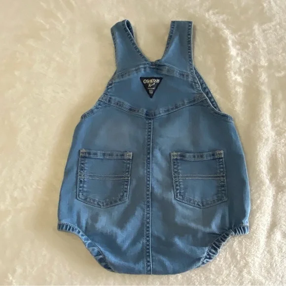 OshKosh B'gosh Baby Boys Denim Shortalls Unisex - Picture 2 of 9